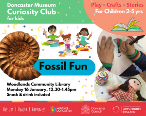Curiosity Club for kids at Woodlands Library. Fossil Fun Day