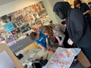 Young people in the museum space