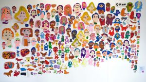 Imogens World painting with faces
