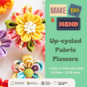 Make do and Mend Upcycled fabric flowers
